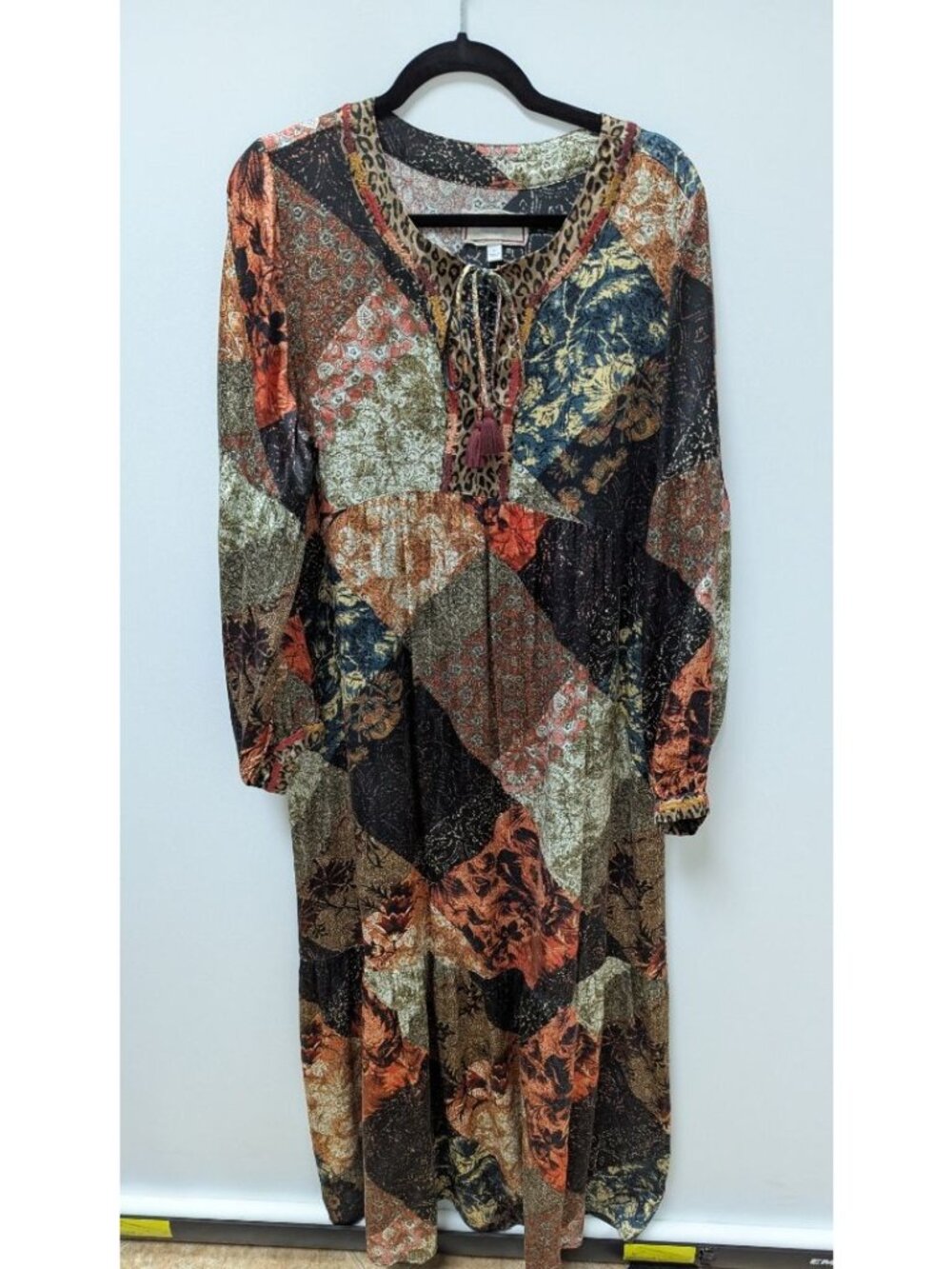Johnny Was Workshop Multicolor Silk Printed Maxi Dress